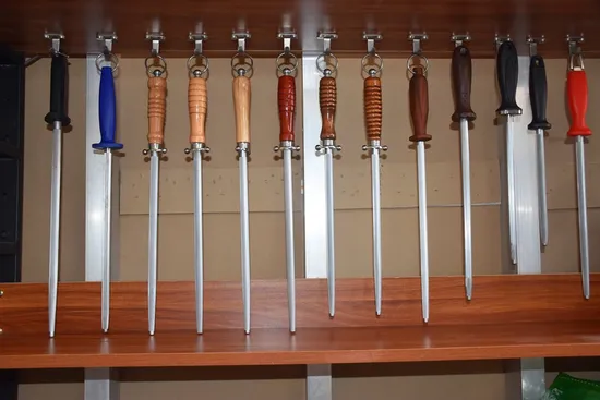 Professional Steel Rod Knife Sharpening Honing Steel, with Anti-Breaking Cap, 10 Inch